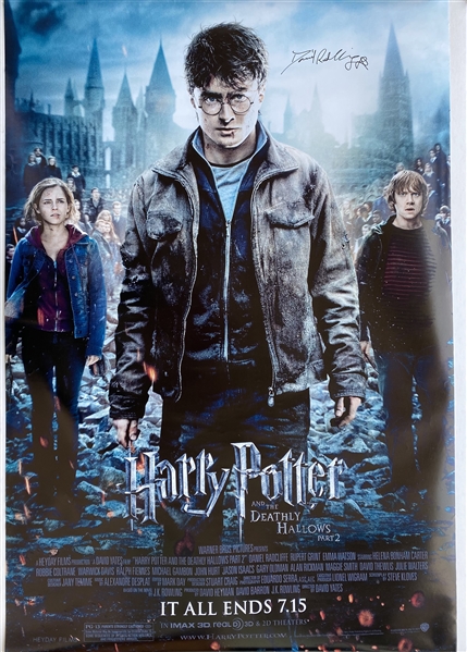 Harry Potter: Daniel Radcliffe In-Person Signed Full-Sized 27” x 40” “Deathly Hallows Part 2” Movie Poster (JSA Authentication)