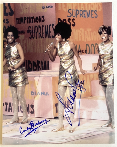 The Supremes: Diana Ross & Cindy Birdsong In-Person Signed 11” x 14” Photo (JSA Authentication)