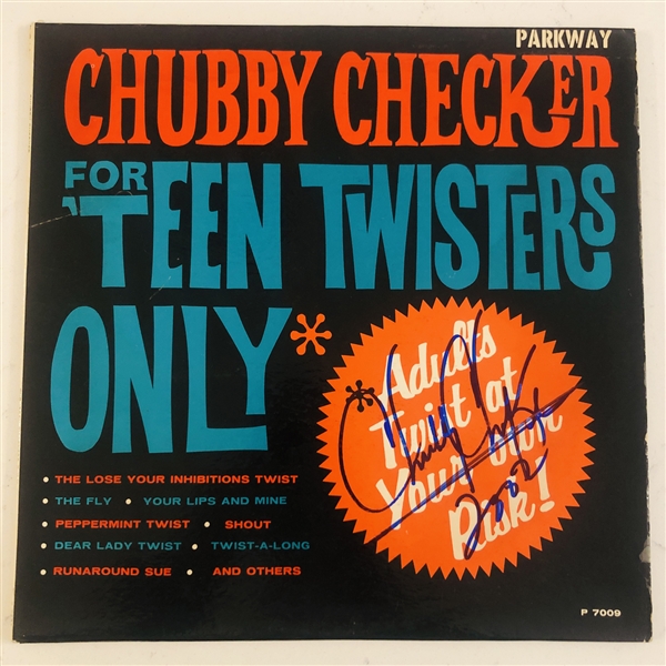 Chubby Checker In-Person Signed "For Teen Twisters Only" Album Record (John Brennan Collection) (JSA Authentication)