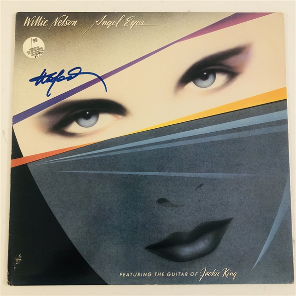 Willie Nelson In-Person Signed "Angel Eyes" Album Record (John Brennan Collection) (JSA Authentication)