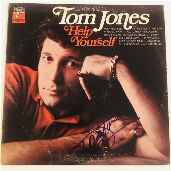 Tom Jones Signed "Help Yourself" Album Record LP (John Brennan Collection) (JSA Authentication)