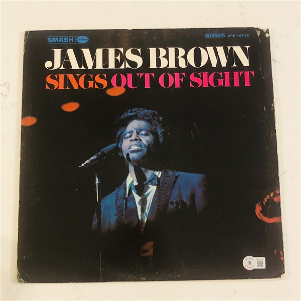 James Brown In-Person Signed Sings out of Sight Album Record (John Brennan Collection) (Beckett Authentication)