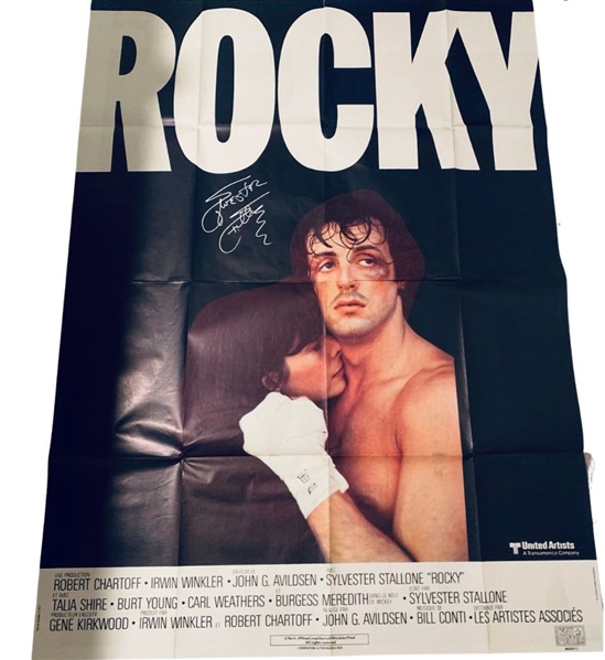 Sylvester Stallone “Rocky” Signed Original 47” x 63” French Grande Movie Poster (Third Party Guaranteed)     