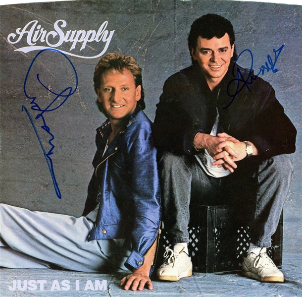 Air Supply Group Signed 7-Inch 45 RPM Album Sleeve for "Just As I Am" (Epperson/REAL LOA)