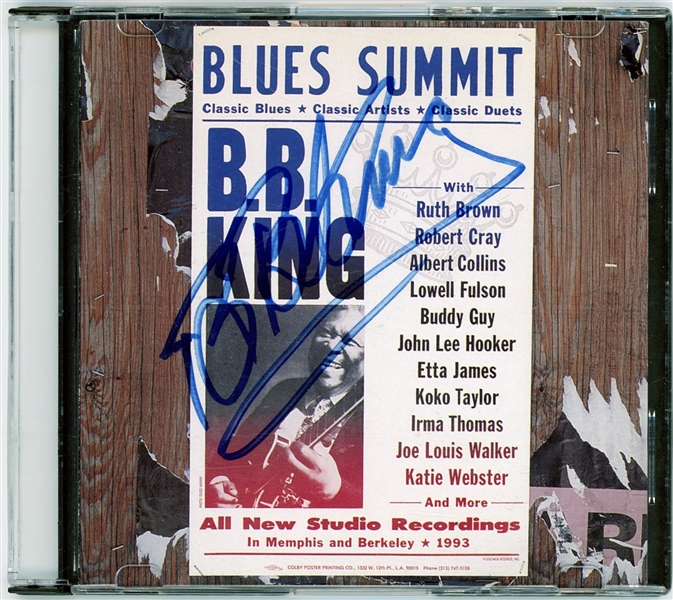 B.B. King Signed Blues Summit CD Cover (Epperson/REAL LOA)