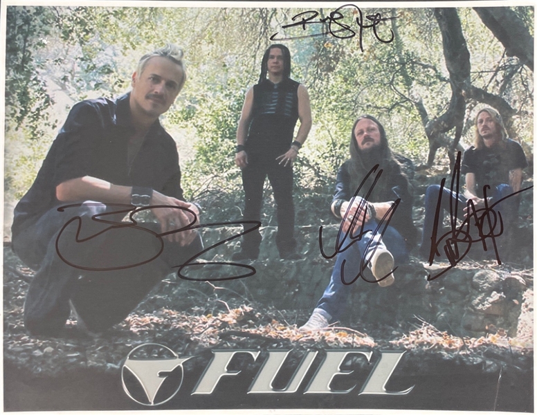 Fuel : Group Signed 8" x 10" Photo (4 Sigs)(Third Party Guaranteed)