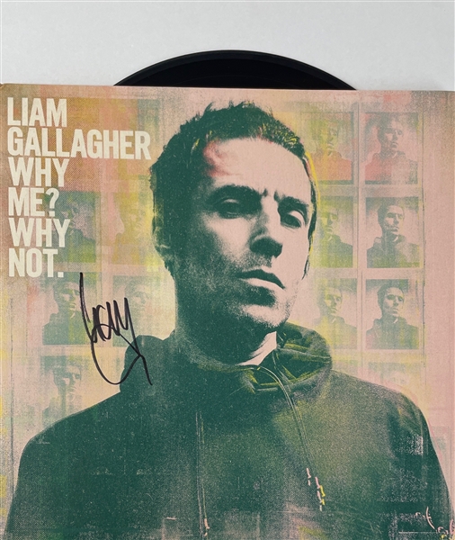 Liam Gallagher Signed "Why Me? Why Not" Album Cover w/ Vinyl (Beckett/BAS LOA)