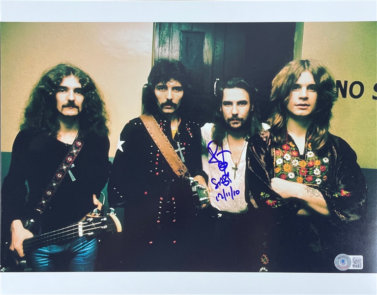Black Sabbath: Bill Ward Signed 14 x 11 Photo (Beckett/BAS)