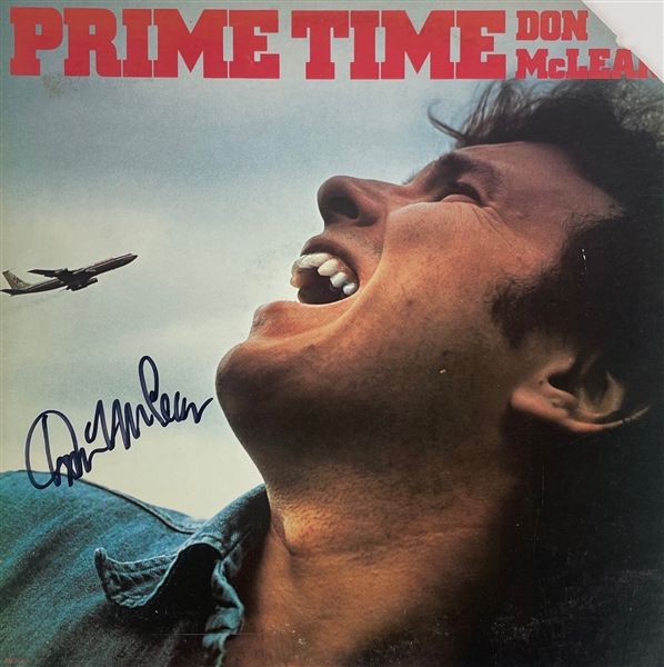 Don McLean Signed "Prime Time" Promotional Album Cover (Beckett/BAS)