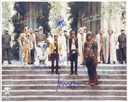 Star Wars - A New Hope: Cast Signed 16" x 20" Color Photo from Royal Award Ceremony with GEM MINT 10 Autographs! (Steve Grad Collection)(Beckett/BAS LOA)