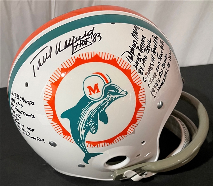 Paul Warfield Signed & Heavily Inscribed Miami Dolphins Helmet (JSA COA)