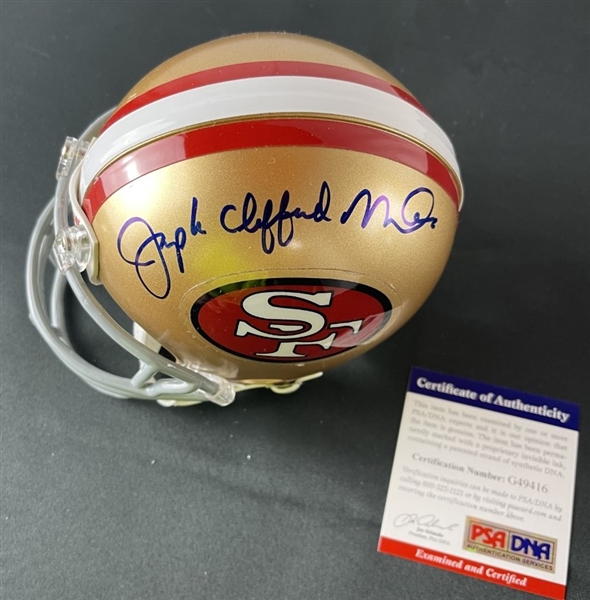 Joseph Clifford Montana Fully Signed Ltd. Ed. SF 49ers Mini Helmet (PSA/DNA)
