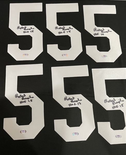 Lot of Six (6) Robert Brazile Signed & Inscribed Jersey Numbers (JSA COA)