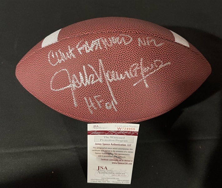 Jack Youngblood Signed & "Clint Eastwood of NFL" Inscribed Football (JSA Witnessed)