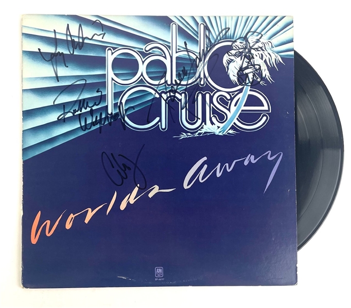 PABLO CRUISE Group Signed "Worlds Away" Album (5/Sigs) (Beckett/BAS)