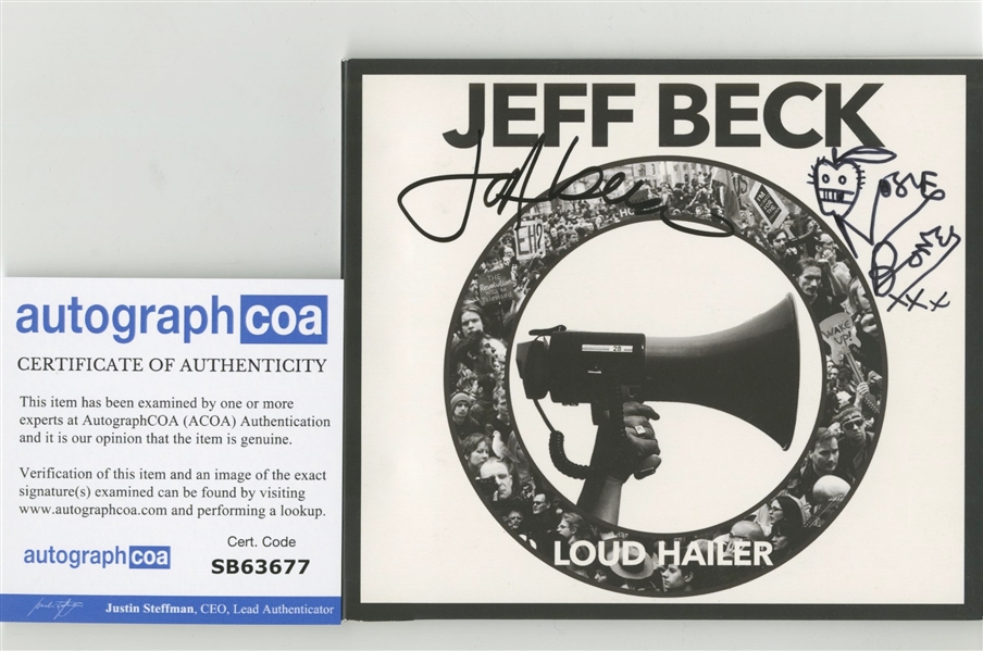 Jeff Beck & Rosie Bones Signed "Loud Hailer" CD (ACOA)