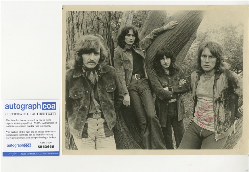 Ten Years After: Vintage Group Signed 8" x 10" Photo (4 Sigs)(ACOA)