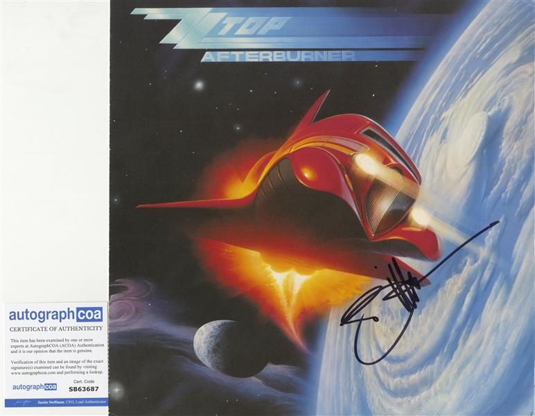 ZZ Top: Billy Gibbons Signed "Afterburner" 12" x 12" Flat (ACOA)