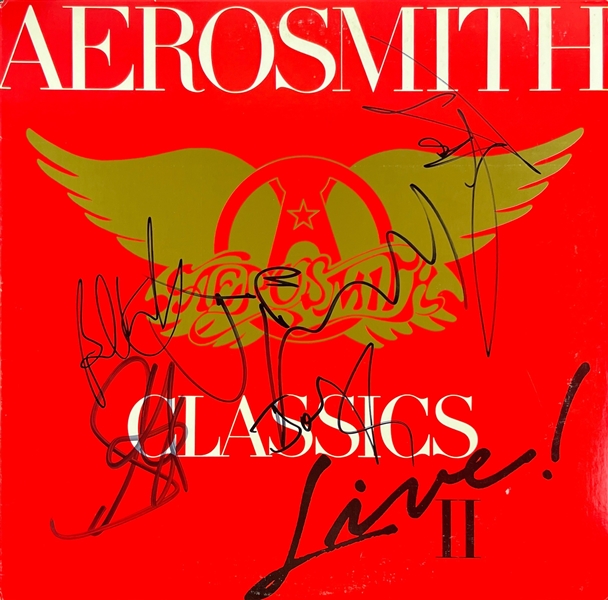 Aerosmith: Group Signed "Classics" Album Cover (5 Sigs)(Beckett/BAS)