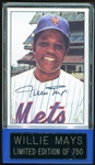 Willie Mays Signed Ltd. Ed. Score Board Card (Third Party Guaranteed)