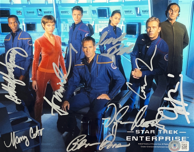 Star Trek: Cast Signed 8" x 10" Color Photograph (8 Sigs)(Beckett/BAS)