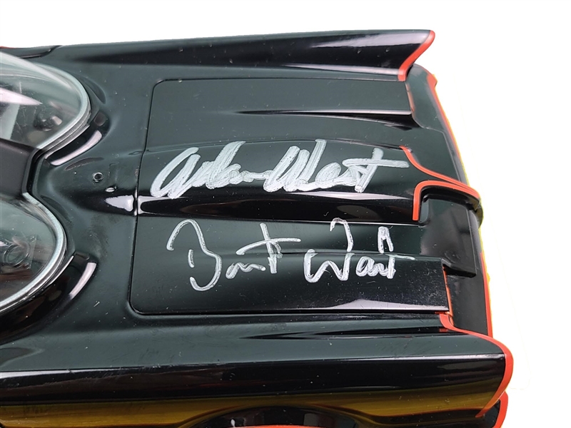 Batman Adam West Burt Ward Signed Danbury Mint 1:18 Scale Die-Cast Batmobile (Danbury Mint)(Third Party Guaranteed)
