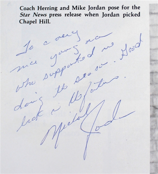 1981 Michael Jordan Signed Laney High School Yearbook (Senior Year)(JSA)