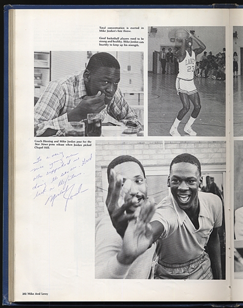1981 Michael Jordan Signed Laney High School Yearbook (Senior Year)(JSA)