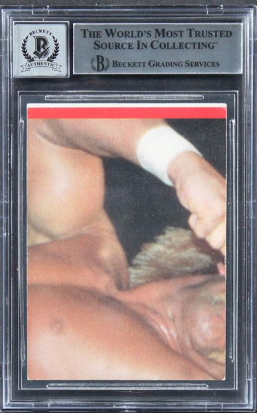 Hulk Hogan Signed 1985 Topps WWF Sticker Card with GEM MINT 10 Autograph (Beckett/BAS Encapsulated)