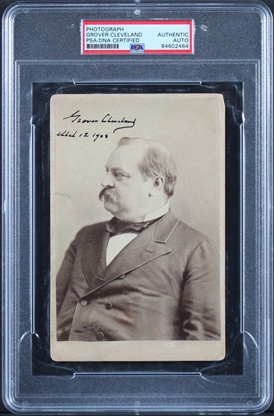 President Grover Cleveland Signed 4.25" x 6.5" Cabinent Photograph (PSA/DNA Encapsulated)