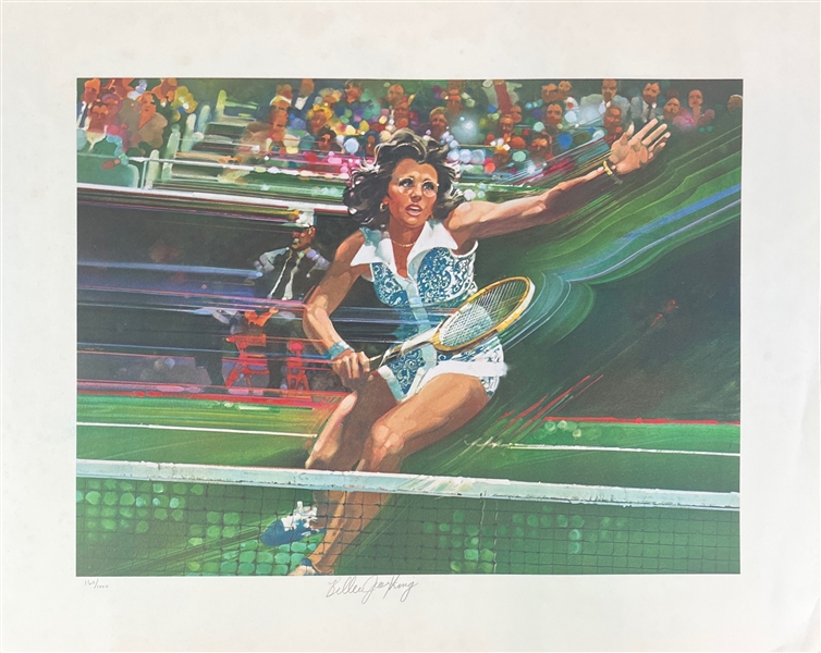 Billie Jean King Signed Ltd. Ed. 18" x 24" Lithograph (Third Party Guaranteed)