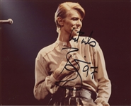 David Bowie 1997 Signed “Isolar II Tour” 1978 Concert 10” x 8” Photo (Andy Peters Bowie Expert) 