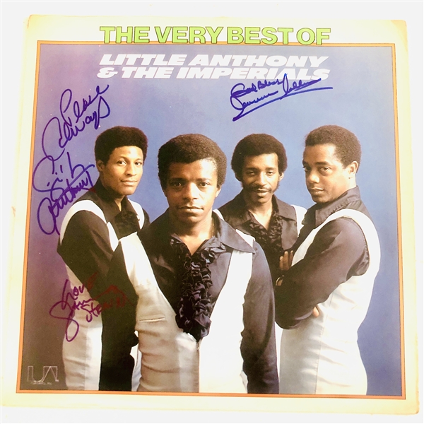 Little Anthony & The Imperials In-Person Group Signed The Very Best of Album Record (3 Sigs) (John Brennan Collection) (JSA Authentication)