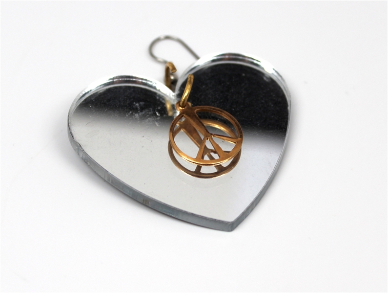 Prince’s Personally Owned & Worn 1988 “Sign of the Times” Mirror Heart Ear Ring (Henry Hakim LOA) 