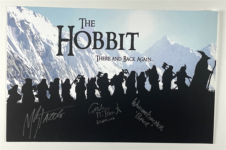 “The Hobbit” Cast Signed 17” x 11” Mini Poster (3 Sigs) (Third Party Guaranteed)