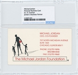 Michael Jordan Personal Business Card (CAG Encapsulated, Ex. Business Partner R. Everhart)