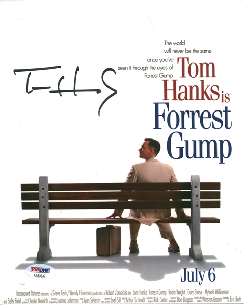 Tom Hanks Signed photo from the movie Forest Gump (PSA/DNA)