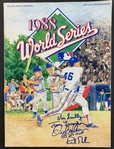 1988 World Series Program Signed by Dodger Greats Incl. Scully, Lasorda, Gibson & Hershiser! (PSA LOA)