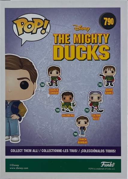 The Mighty Ducks: Emilio Estevez Signed Coach Bombay Funko Pop #790 (Beckett/BAS)