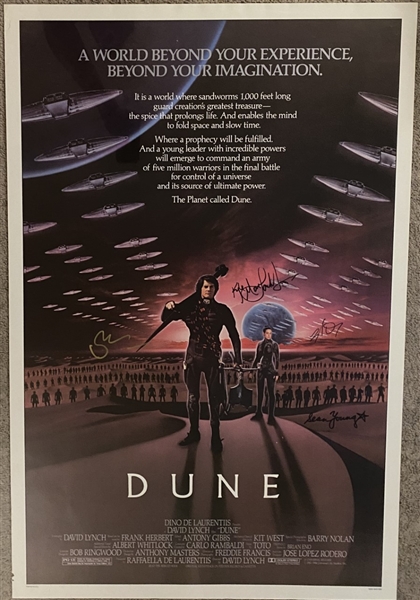 Rare Cast Signed Dune (1984) Original Theatrical Poster (Third Party Guaranteed)