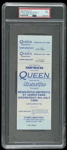 Queen Original 1986 Concert Ticket (PSA/DNA Encapsulated)