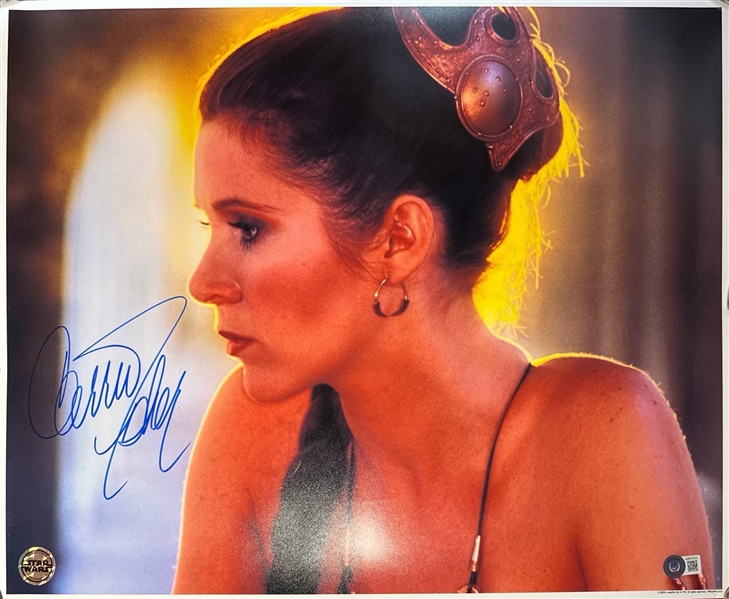 Star Wars: Carrie Fisher 16” x 20” Signed Official Pix Photograph from “Return of the Jedi” (Beckett / BAS LOA)