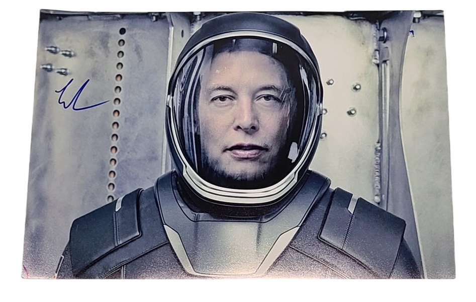 Elon Musk Autographed 12" x 18" SpaceX Tesla Photo (ACOA LOA) 