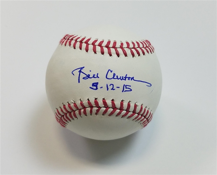President Bill Clinton Autographed Signed OML Baseball (ACOA LOA)