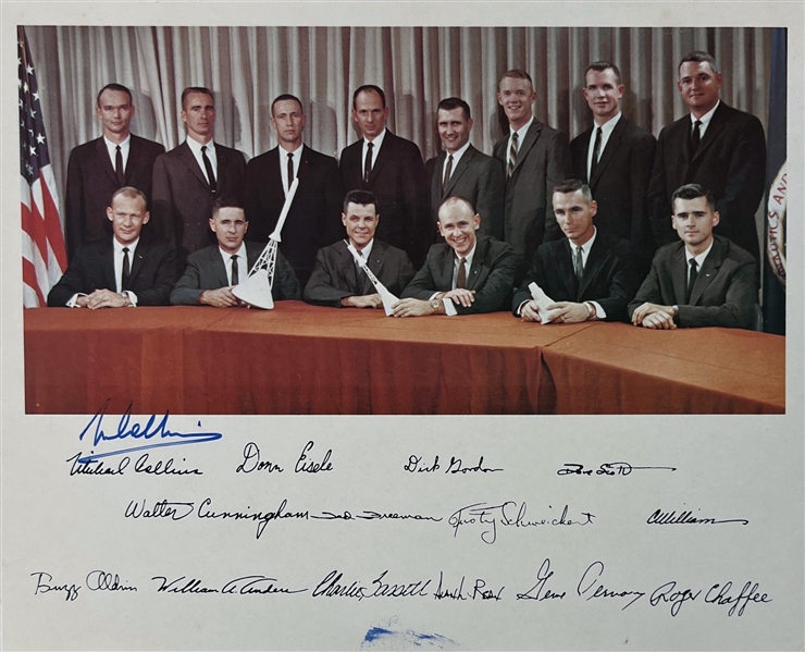Michael Collins Signed 8" x 10" Vintage NASA Group 3 Portrait (BAS & JSA LOA)