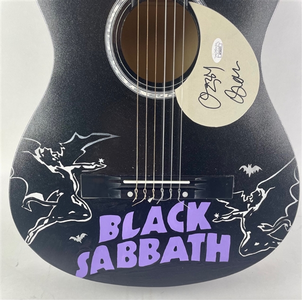 Black Sabbath: Ozzy Osbourne Signed Custom Painted Guitar (JSA)