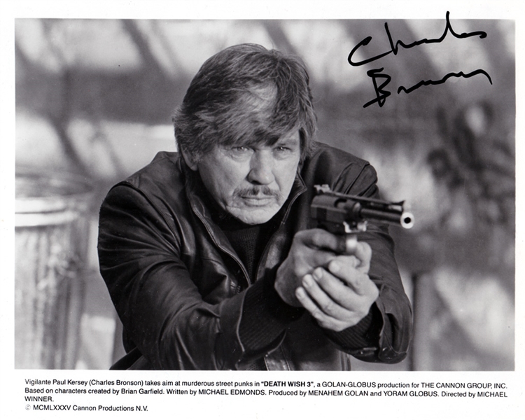 Charles Bronson IN-PERSON Signed 8x10 Photo from "Death Wish 3" (Third Party Guaranteed)