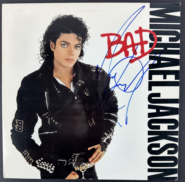 Michael Jackson Boldly Signed Bad Record Album (JSA)