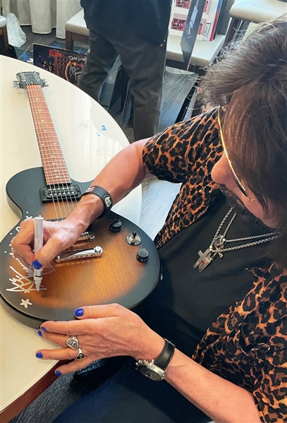 KISS: Ace Frehley Signed Epiphone Les Paul Guitar with Hand Drawn Space Sketch & Exact Photo Proof! (JSA Witnessed)
