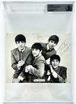 The Beatles Group Signed 6" x 8" Dezo Hoffman Photograph - The Classic Seated Suit Pose! (Beckett/BAS Encapsulated & Caiazzo LOA)